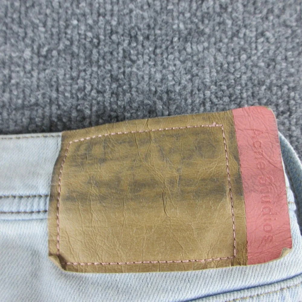 Acne Studios North Lt Blue Jeans Mens 32x28 Light Wash Slim Straight Stretch